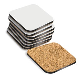 Toon details voor Subli Onderzetter 9,6 x 9,6 cm. - hardboard met kurk Afbeelding van Subli Onderzetter 9,6 x 9,6 cm. - hardboard met kurk