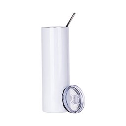 Toon details voor Subli Tumbler 600 ml. wit - drinkbeker + rietje + deksel Afbeelding van Subli Tumbler 600 ml. wit - drinkbeker + rietje + deksel