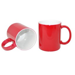 Toon details voor Subli Magic Mug Rood - inhoud 330 ml. Afbeelding van Subli Magic Mug Rood - inhoud 330 ml.