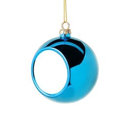 Toon details voor Kerstbal 8 cm. blauw - incl. sublimatieplaatje 5 cm. rond Afbeelding van Kerstbal 8 cm. blauw - incl. sublimatieplaatje 5 cm. rond