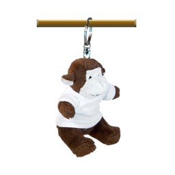 Toon details voor Pluche Sleutelhanger - Aap met shirt Afbeelding van Pluche Sleutelhanger - Aap met shirt
