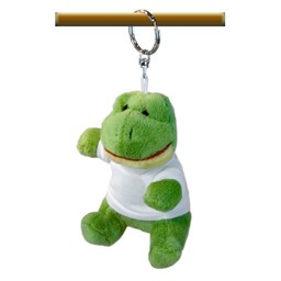 Toon details voor Pluche Sleutelhanger - Kikker met shirt Afbeelding van Pluche Sleutelhanger - Kikker met shirt