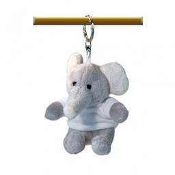 Toon details voor Pluche Sleutelhanger - Olifant met shirt Afbeelding van Pluche Sleutelhanger - Olifant met shirt