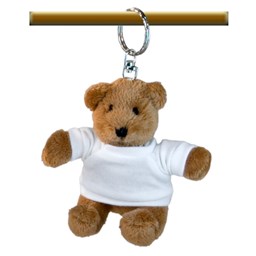 Toon details voor Pluche Sleutelhanger - Teddy Beer met shirt Afbeelding van Pluche Sleutelhanger - Teddy Beer met shirt