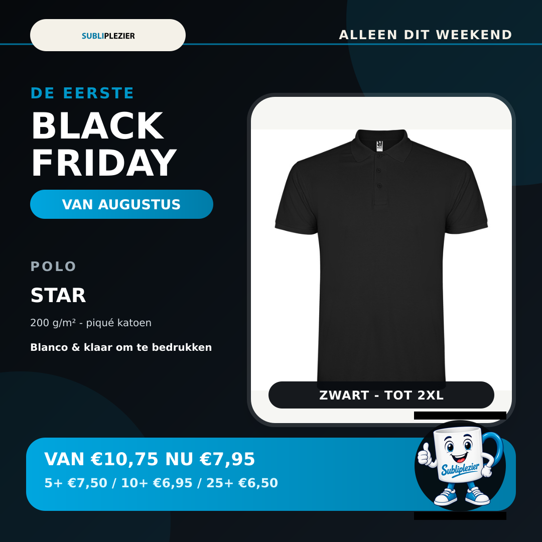 Afbeelding van Black Friday Polo - Star Black