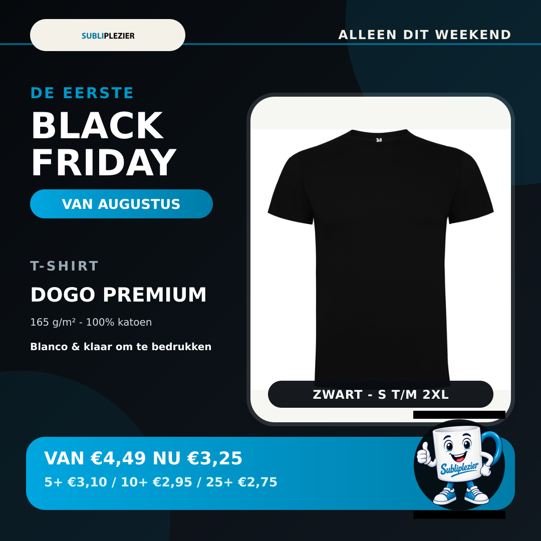 Afbeelding van Black Friday Tshirt - Dogo Premium Black