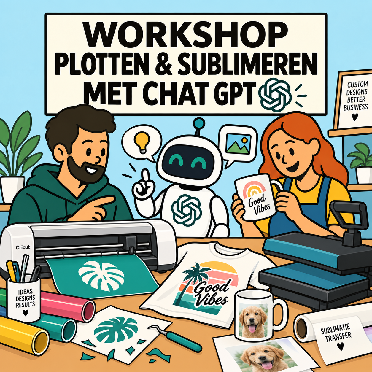 Afbeelding van Workshop Sublimeren en plotten met ChatGPT